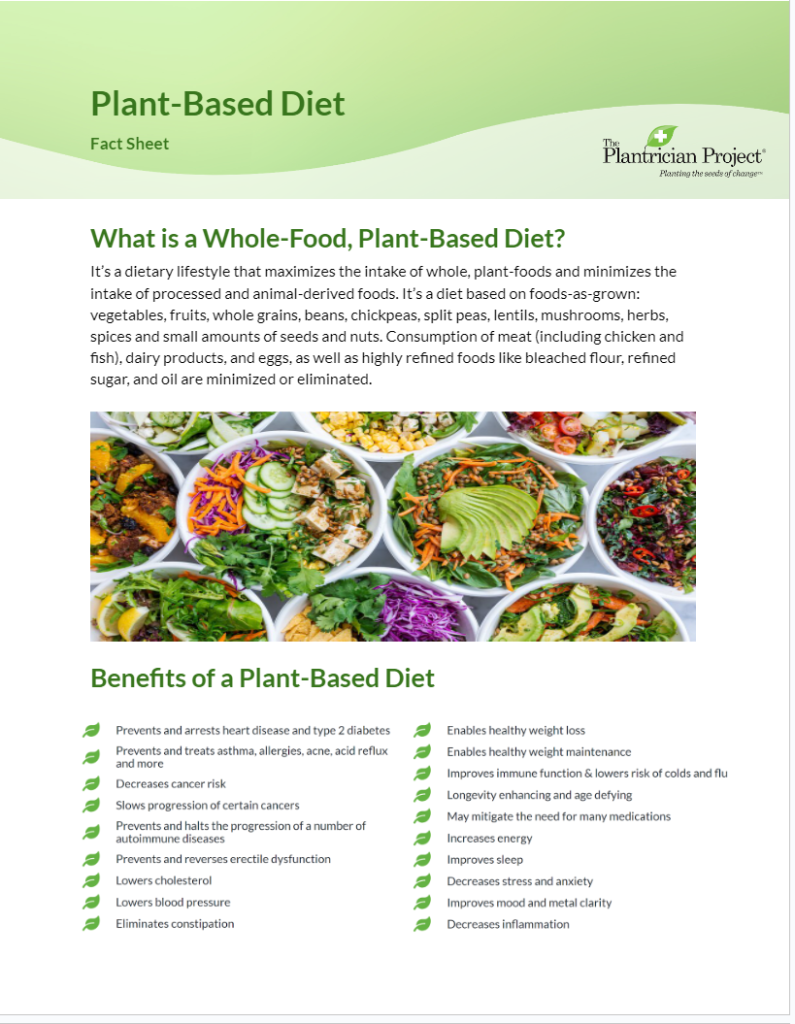 Plant-Based Diet Fact Sheet - Plantrician Providers Directory